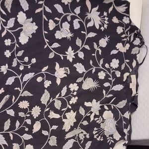 LOFT Black Floral Blouse